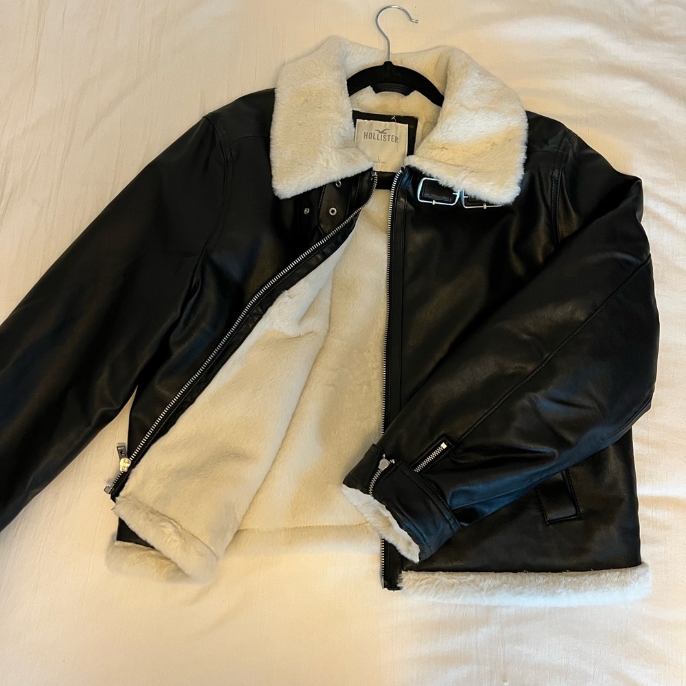 Faux leather jacket (faux fur)